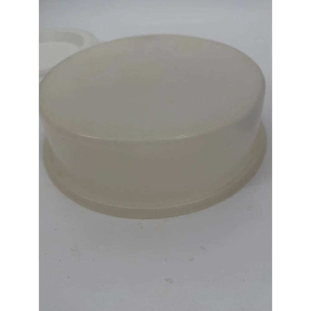 Tupperware Cake Taker Carrier Round Vintage White 719-1 720-1 Lid Base Set
